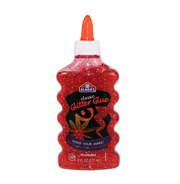 Elmer's Liquid Glitter Glue, Washable, Red, 6 Ounces, 1 Count - Great For Making Slime only $1.31