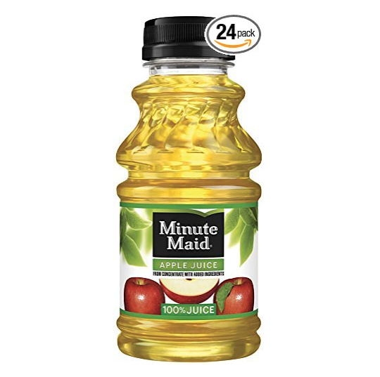 Minute Maid 蘋果汁 10盎司 24瓶,    現點擊coupon后僅售$9.3，免運費！