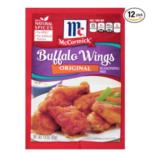McCormick Original Buffalo Wing Seasoning Mix, 1.6-Ounce Packets (Pack of 12), Only $11.86, You Save $2.92(20%)