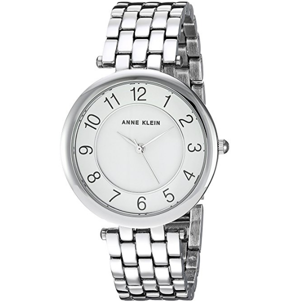Anne Klein Easy Reader Silvertone Bracelet Watch $31.54，free shipping
