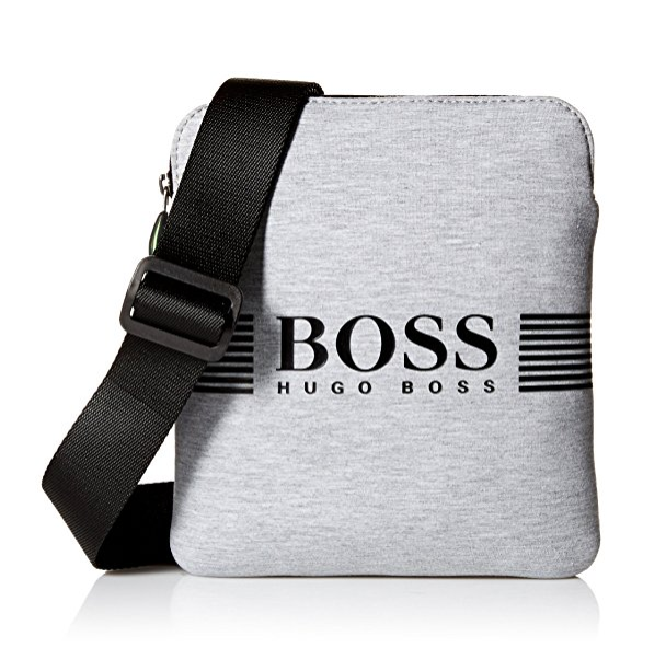 BOSS Green Pixel Jersey Zip Reporter Bag 男士休閑斜挎小包, 現僅售$60.30, 免運費！
