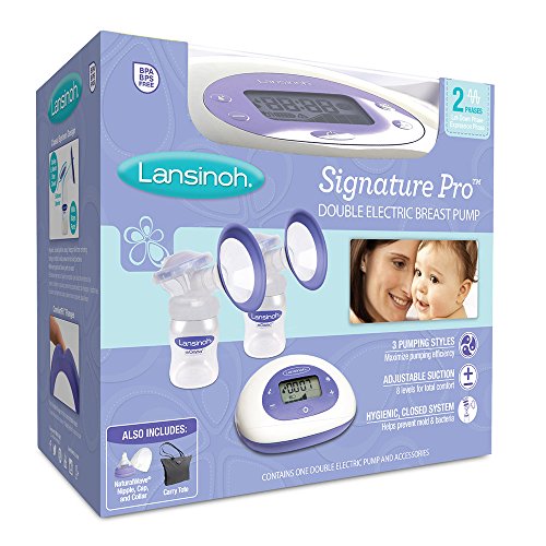 Lansinoh Signature Pro Double Electric Breast Pump with LCD Screen, Portable Breast Pump, Hygienic Closed System Design, 8 Adjustable Suction Levels and 3 Pumping Styles , Only $62.49, free shipping