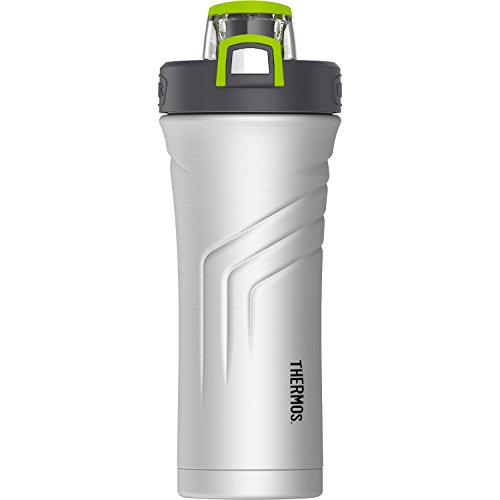 THERMOS Vacuum Insulated Stainless Steel Shaker Bottle with Integrated Stationary Mixer, 24-Ounce, Stainless Steel, Only $22.39