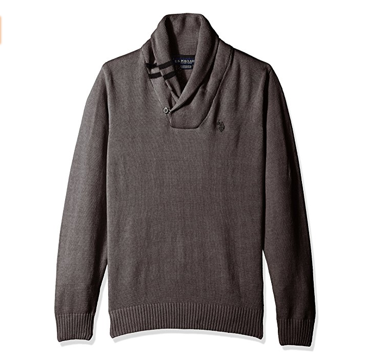 U.S. Polo Assn. Men's Solid Shawl Pullover only $11