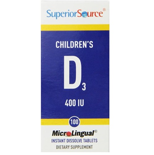Superior Source Children's Vitamin D 400IU Tablets, 100 Count, Only $4.79