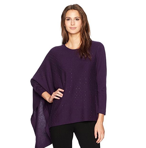 Anne Klein Embellished Asymmetrical Sleeve Sweater 女款非對稱時尚毛衣, 現僅售$28.72, 免運費！