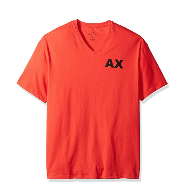 A|X Armani Exchange Men's V Neck Tee with Back Bottom Logo only $22.48