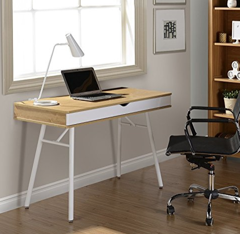 Techni Mobili Modern Computer Desk with Storage, Pine only $84.24