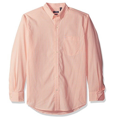 IZOD Men's Essential Gingham Long Sleeve Shirt Only $8.76
