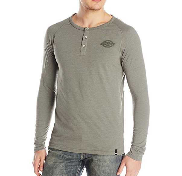 Dickies Men's Long Sleeve 3 Button Henley only$10.05