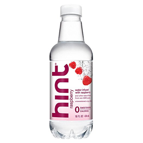 Hint天然树莓味气泡水12瓶 16盎司装 零糖零卡路里 $13.66，免运费