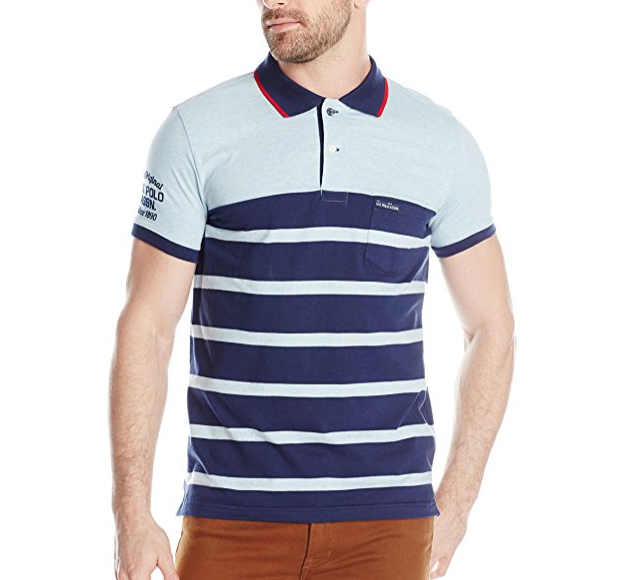 U.S. Polo Assn. Men's Slim-Fit Color-Block Jersey Polo Shirt only $11.50