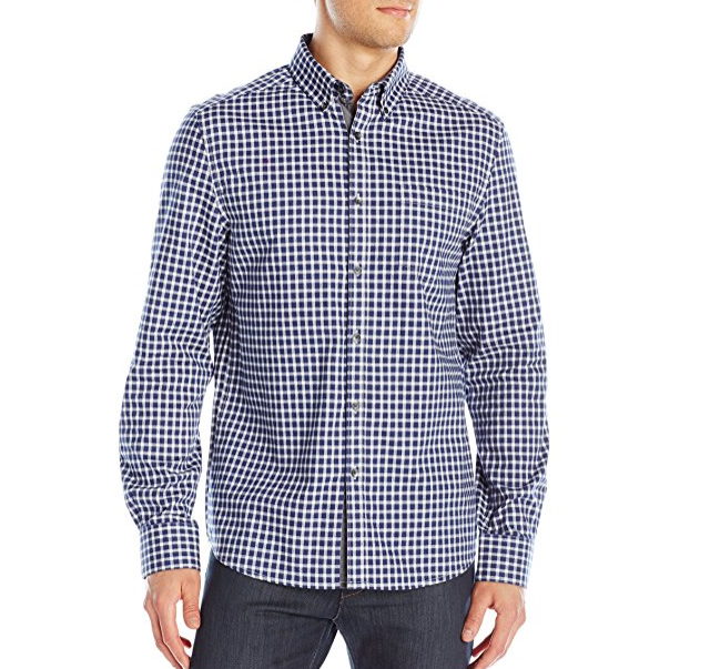 KENNETH COLE REACTION 男士格纹衬衫, 现仅售$13.60