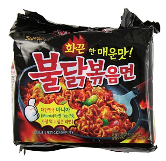 Samyang Bulldark Spicy Chicken Roasted Noodles, 4.9 Oz (Pack of 10) (Package might vary) only $14.98