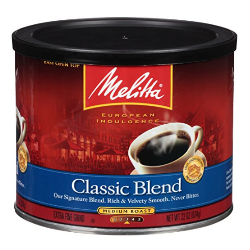 Melitta Coffee, Classic Blend Ground, Medium Roast, 22-Ounce $7.58