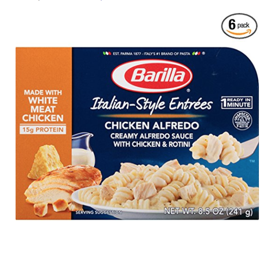 Barilla Italian-Style Entrees, Chicken Alfredo, 8.5 Ounce (Pack of 6) Chicken Alfredo only $11.19