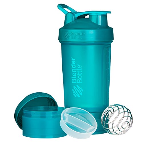 BlenderBottle ProStak System with 22-Ounce Bottle and Twist n' Lock Storage, Teal, Only $8.42