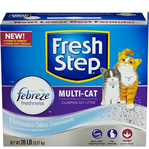Fresh Step Multi-Cat with Febreze Freshness, Clumping Cat Litter, Scented, 20 Pounds, Only$9.69 after clipping coupon