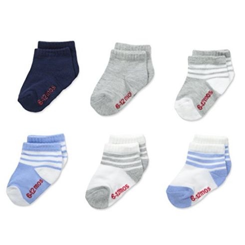 Hanes Boys' Toddler 6-Pack Ankle Socks $4.00