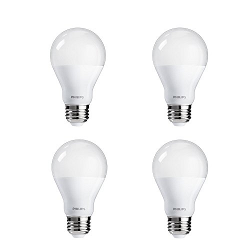 Philips LED Non-Dimmable A19 Frosted Light Bulb: 1500-Lumen, 5000-Kelvin, 14-Watt (100-Watt Equivalent), E26 Base, Daylight, 4-Pack, Only $15.93