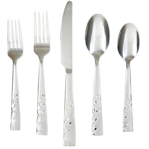 Cambridge Silversmiths Blossom Sand 20-Piece Flatware Set, Service for 4, Only $12.55
