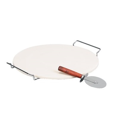 Columbian Home Italian Origins 15-Inch Jumbo Pizza Stone and Rack with Jumbo Pizza Cutter, Only $12.56