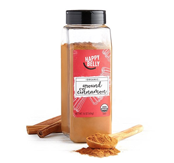 Amazon Brand - Happy Belly Organic Cinnamon, Ground, 16-Ounce, Only $4.49, You Save $5.00(53%)