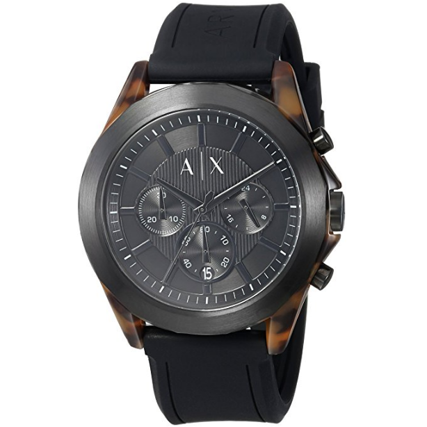 Armani Exchange Men's AX2610 Black Silicone Watch $79.32，free shipping