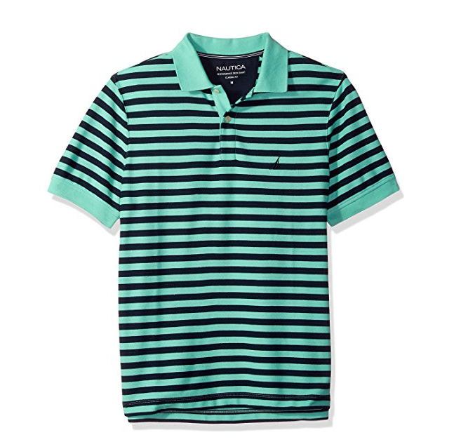 Nautica Men's Classic Short Sleeve Stripe Polo Shirt only $22.93