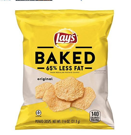 Lay's Oven Baked Original Potato Crisps, 1.125 Ounce (Pack of 64), Only $35.25, You Save (%)