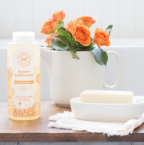 Honest Perfectly Gentle Hypoallergenic Bubble Bath With Naturally Derived Botanicals, Sweet Orange Vanilla, 12 Fluid Ounce only $6.29