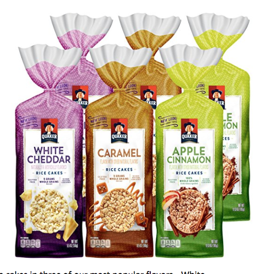 Quaker Gluten Free Rice Cakes Variety Pack, 6 Count only $10.99
