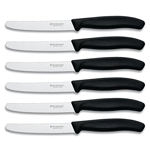 Victorinox Swiss Classic 6-Piece Steak Knife Set, 4-1/2-Inch Serrated Blades with Round Tip $34.99