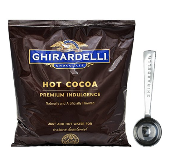 Ghirardelli Chocolate - Hot Cocoa Premium Indulgence 2 lbs pouch - with 1.5 Tbsp Measuring Spoon only $13.99