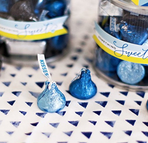 Hershey's KISSES Milk Chocolate Blue Easter Egg Filler Bulk Candy, approx. 400 Piece only $19.54