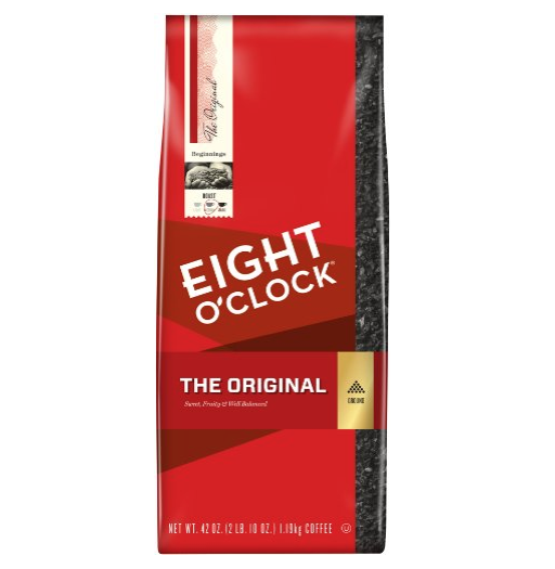 史低价： Eight O'Clock 原味咖啡粉 1.19kg.，现仅售$11.82，免运费！