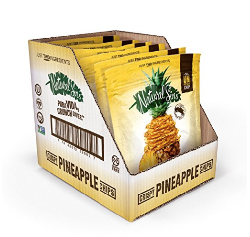 Natural Sins Crispy Chips Pineapple Flavor Baked Dried Bags, 1 oz, 6 Pack only $14.83
