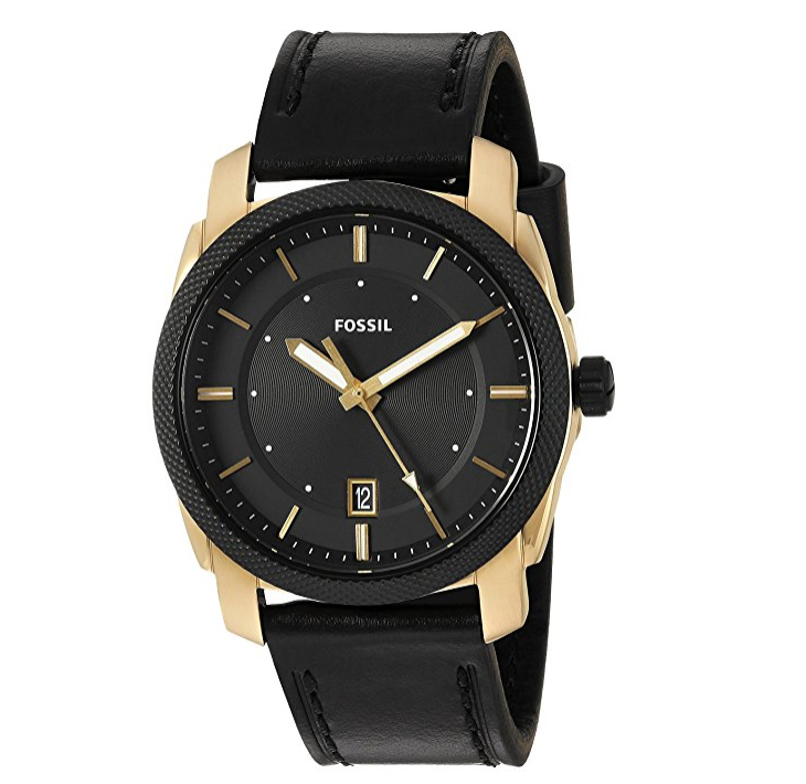 Fossil Machine 3-Hand Date Leather Watch only $69.99