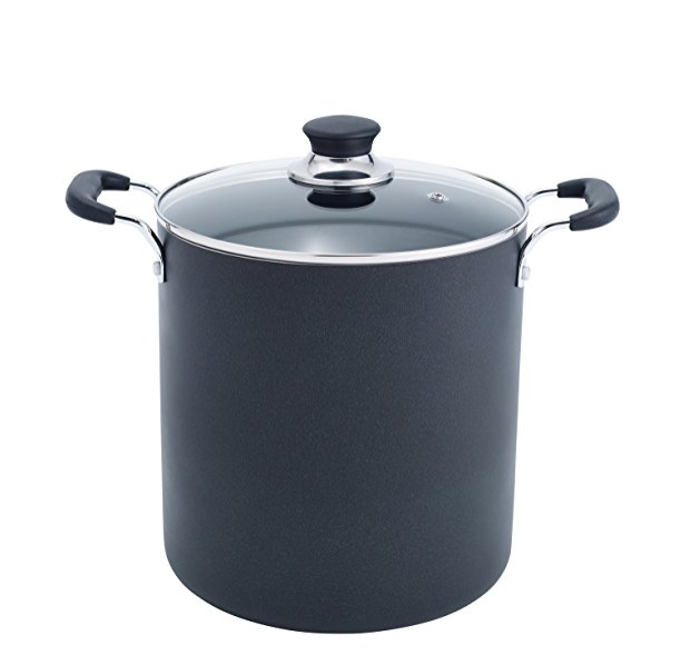T-fal B36262 Specialty Total Nonstick Dishwasher Safe Oven Safe Stockpot Cookware, 12-Quart, Black, Only $15.29
