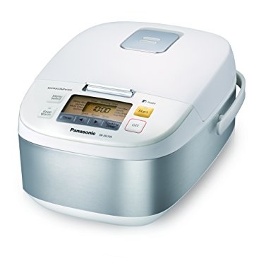 Panasonic 5-Cup (Uncooked) Microcomputer Controlled Rice Cooker & Multi-Cooker, Stainless Steel/White, Only $99.46, free shipping