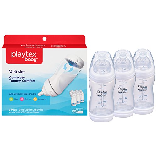 白菜！Playtex 婴儿VentAire 宽口防胀气奶瓶，9oz 款， 3只装，原价$14.49，现仅售$6.10