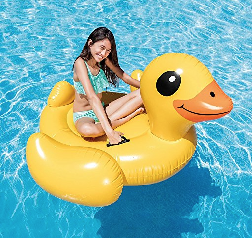 Intex Yellow Duck Inflatable Ride-On, 58