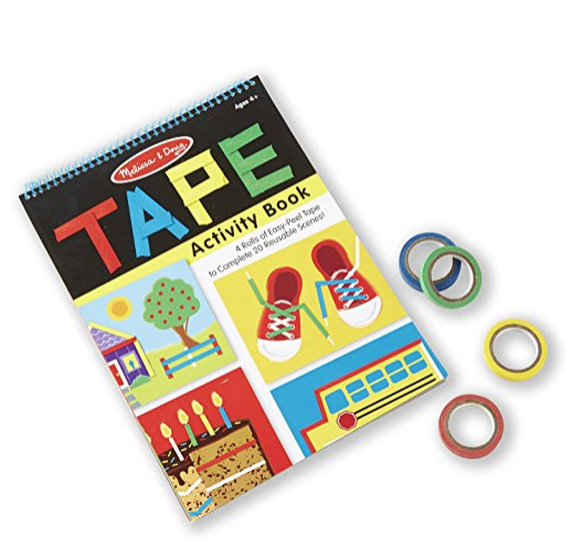 Melissa & Doug Tape Activity Book: 4 Rolls of Easy-Tear Tape and 20 Reusable Scenes only $4.99