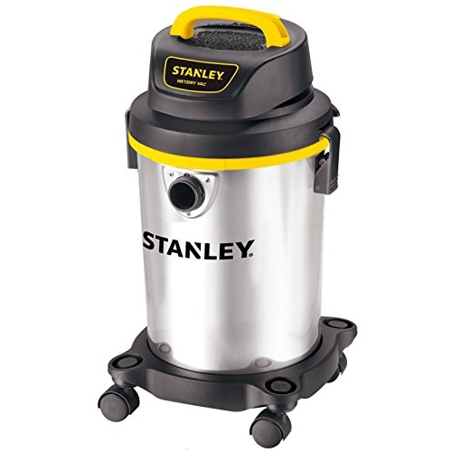 Stanley 史坦利 干/湿 两用 不锈钢 吸尘器，4加仑，4马力，原价$59.99，现仅售$37.55，免运费