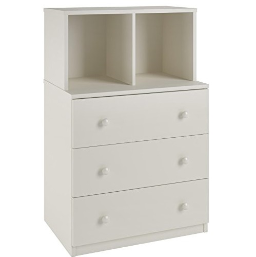 Ameriwood Home Skyler 3 Drawer Dresser with Cubbies, White, Only $75.00, free shipping
