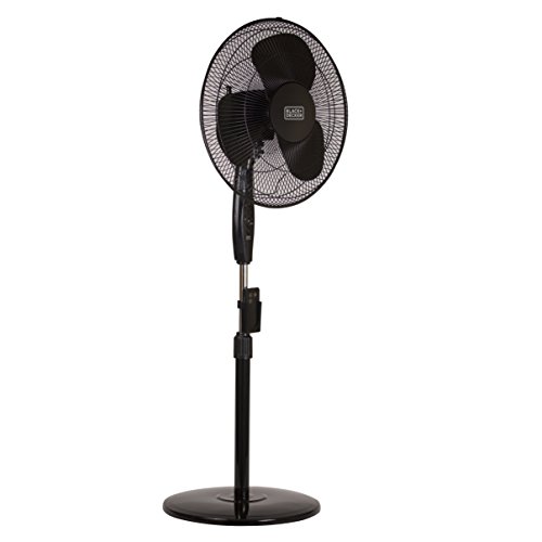 BLACK+DECKER BFSR16B 16 in. Stand Fan with Remote Control, Black, Only $33.34, free shipping