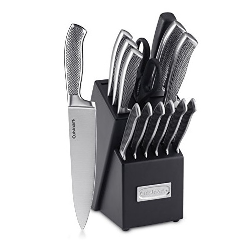 Cuisinart C77SS-15P Graphix Collection 15-Piece Cutlery Knife Block Set, Stainless Steel, Only $49.98, free shipping