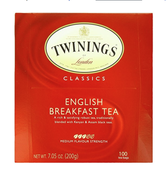 Twinings Tea 低卡英式早茶 100包 7.05盎司，现仅售$11.36， 免运费！
