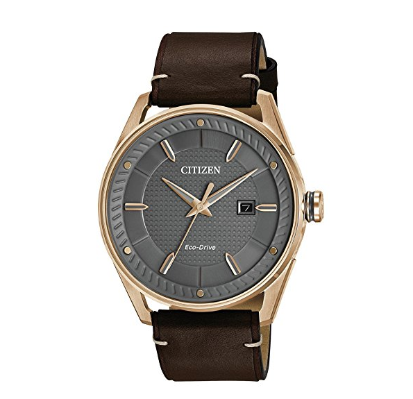Citizen Men's Eco-Drive Leather Strap Watch only $124.11