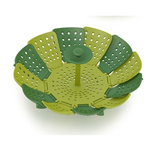 Joseph Joseph 40023 Lotus Steamer Basket for Steaming Food and Vegetable Folding Non-Scratch BPA-Free, Green, Only $5.22